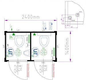WC-Container 8' D/H