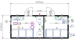 Dusch-Container 20' D/H