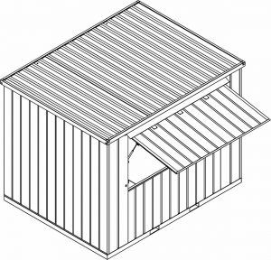 10' Verkaufscontainer